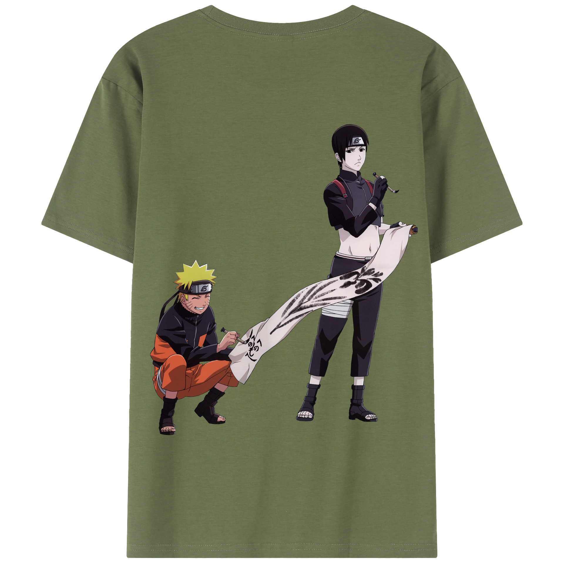 （画像用） NARUTO -ナルト- うずまき ナルト Uzumaki Naruto 綿100％半袖Tシャツ（背面プリント）